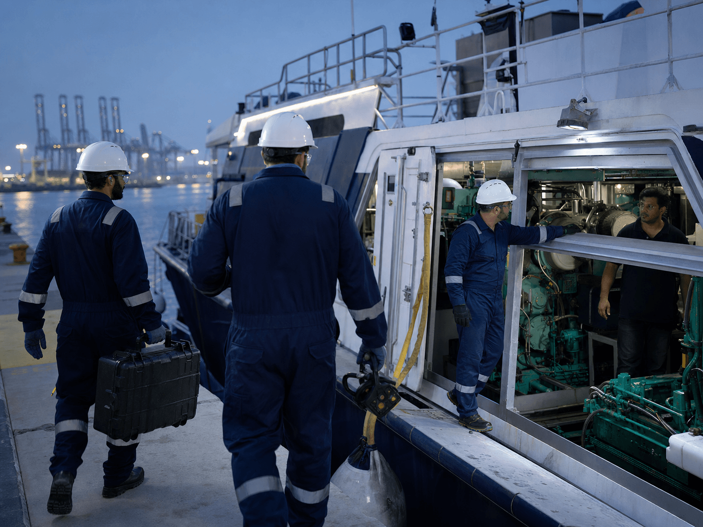 Marine repair expertise shaped around Dubai’s working waterfront.